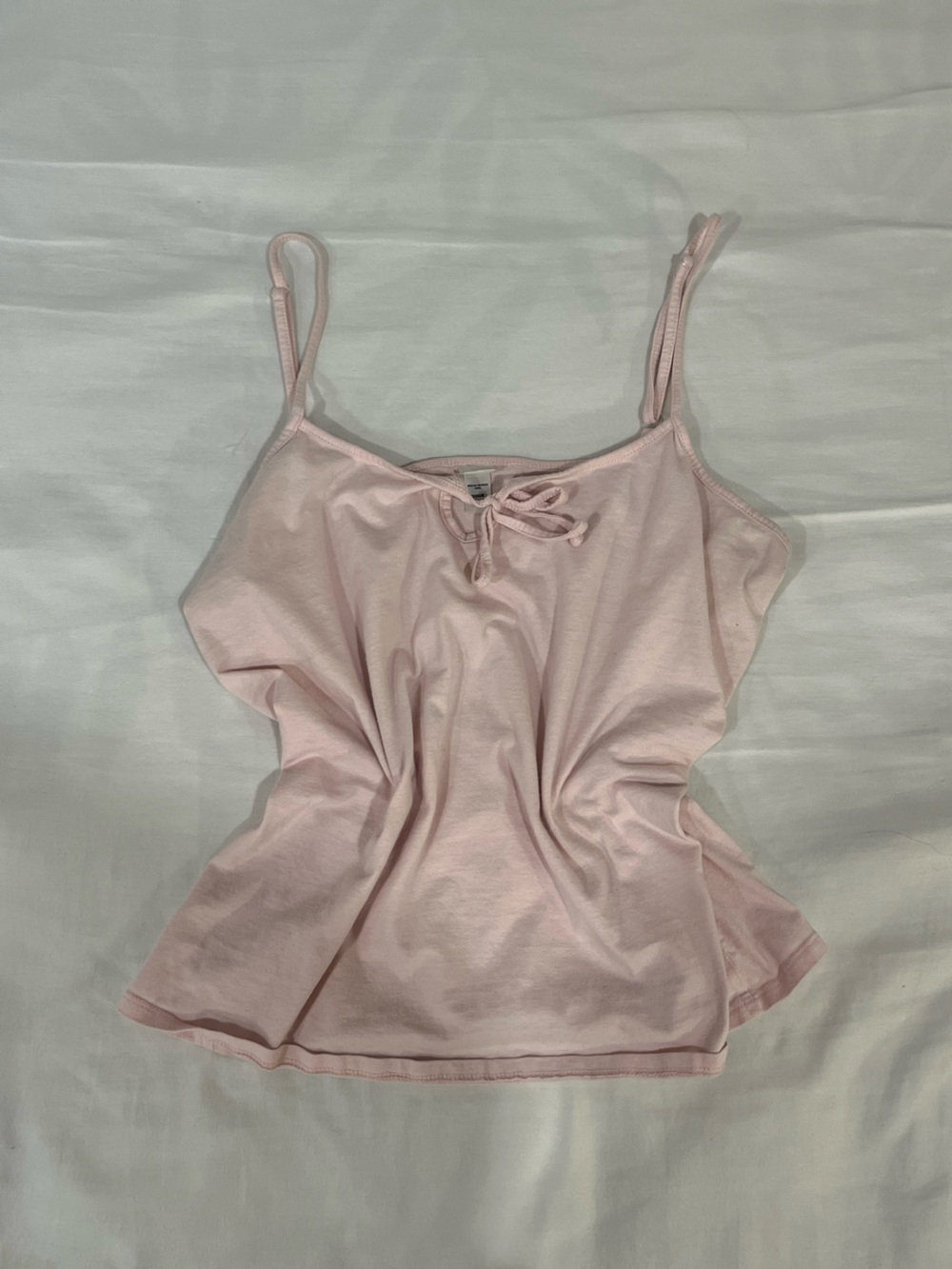 PINK Pink Solid Cotton Camisole Tank Top Adjustable Straps Women’s Size M